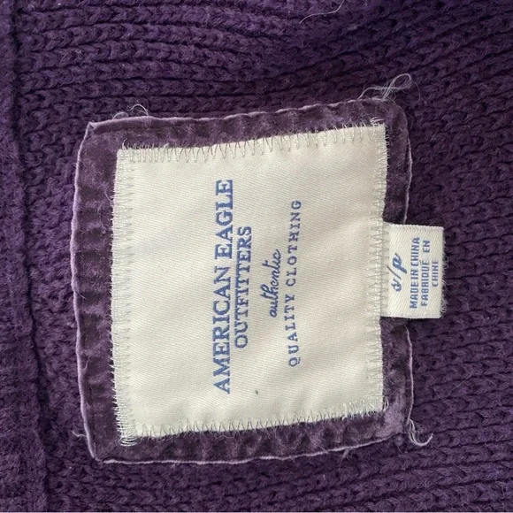 American Eagle Outfitters Deep Purple Cardigan - Picture 6 of 9